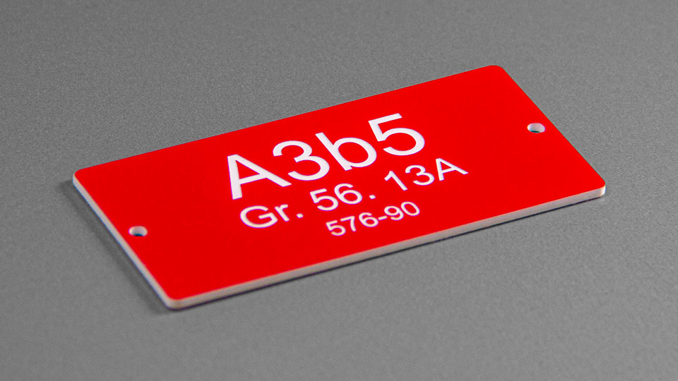 Engraved platic signs in different forms