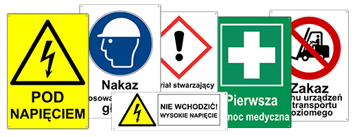 Tabliczki standardowe w naszym sklepie