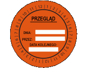 Naklejka inspekcyjna