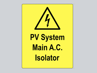 Main isolator Sticker
