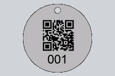 Zawieszka metalowa z kodem QR