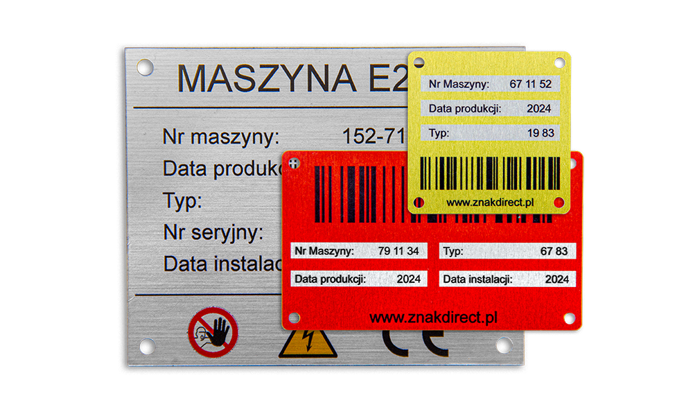 Aluminium anodowane tabliczki