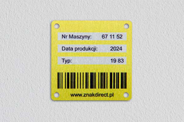 Tabliczka maszynowa