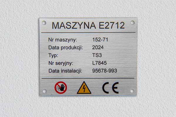 Oznaczenie maszyny