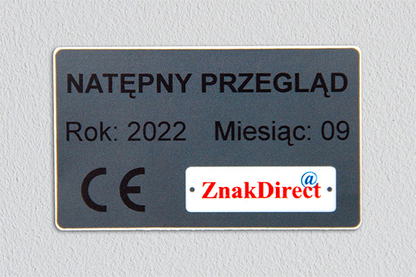 Naklejka inspekcyjna