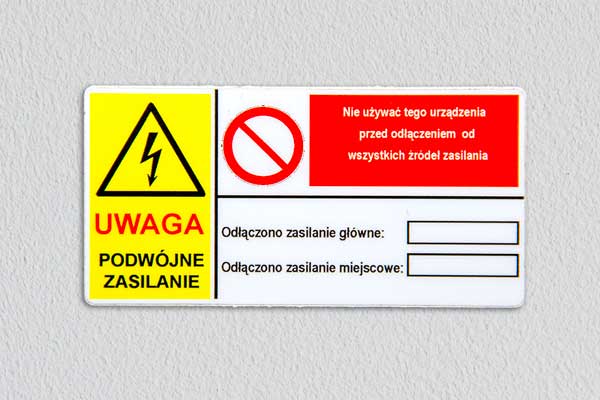 Tabliczka znamionowa szczotkowany plastik